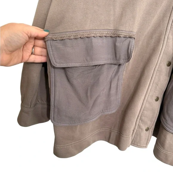 Free People Jacket Alexa Sweatshirt Size XL - Picture 6 of 13